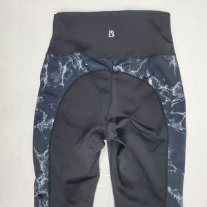 Buff Bunny Onyx Black Marble Mila High Rise Leggings Small Buffbunny